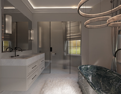 Luxury marble bathroom in London