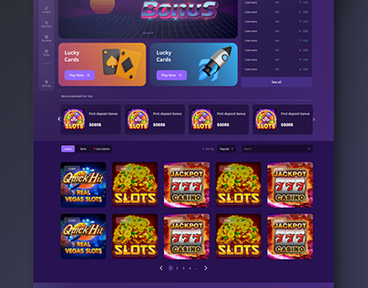 casino web design idea UI/UX