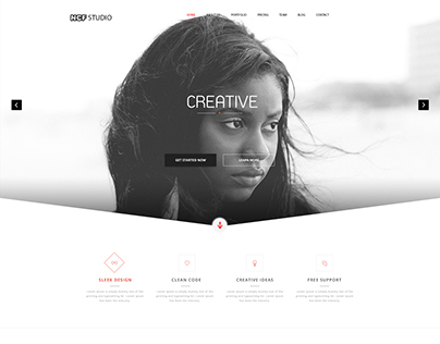 creative one page website.