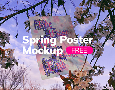 SPRING POSTER - Free Mockup [A4/A3]