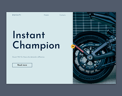 Landing Page Design for Ducatti