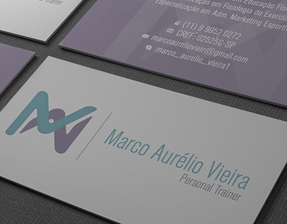 Logo e Cartão de Visitas - Personal Marco Aurélio