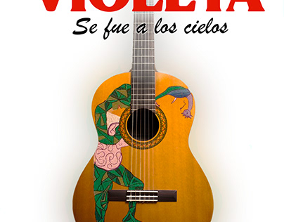 Adaptación afiche "Violeta se fue a los cielos"