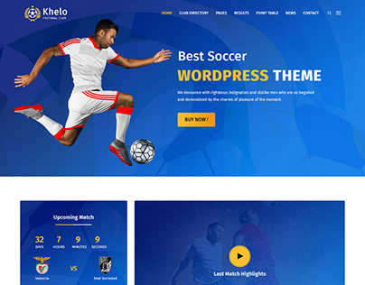 Khelo - Soccer & Football Club WordPress Theme