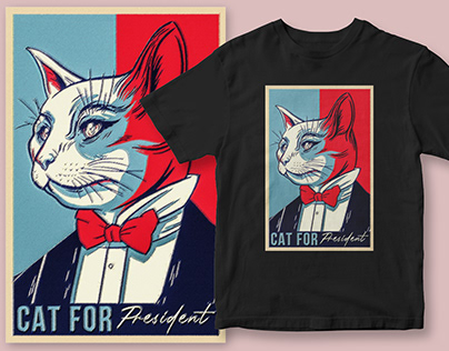 Cat For President T-shirt