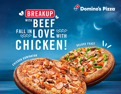 Creatives & Backdrop Banner for Domino's pizza