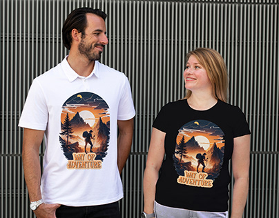 Adventure T-shirt design, outdoor adventure, Mountain
