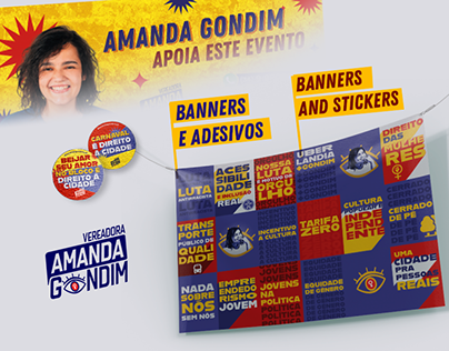 Banners e adesivos - Vereadora Amanda Gondim