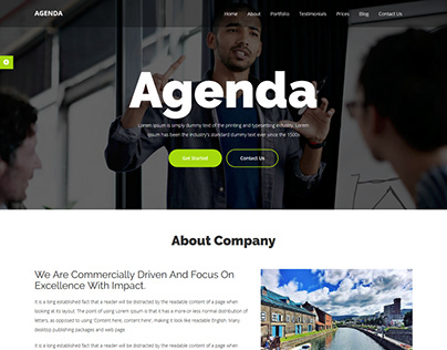 Agenda - One Page Parallax Template