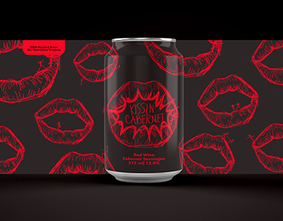 Canned Cabernet Wine Label Concept