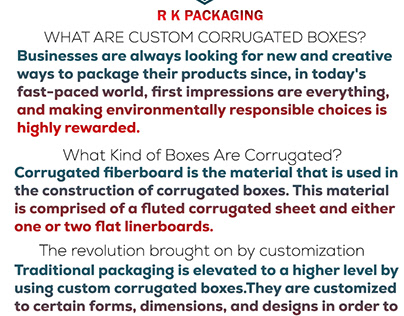 What are custom corrugated box?
