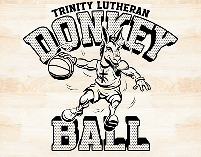 Donkey Ball Basketball Tshirt Design