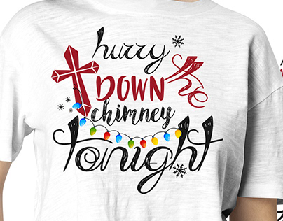 Merry Christmas typography T-shirt design