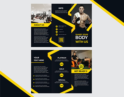 Gym Body Brochure Design Eps Template