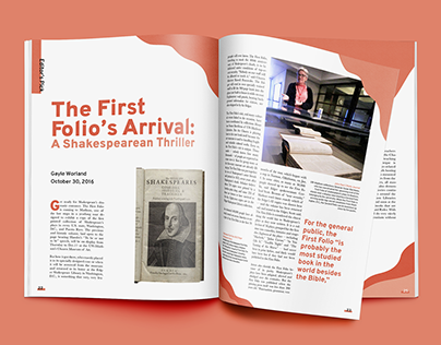 The First Folio's Arrival - Magazine Layout