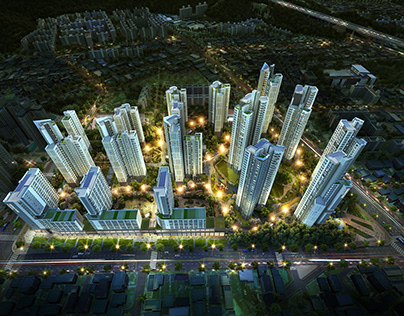 A large apartment complex project in Korea