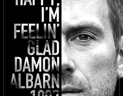 Damon Albarn TypeFace Poster