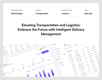 SwiftDrop- A Logistics Web App (UI/UX Case Study)