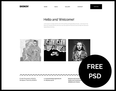 SKOKOV Portfolio - Free PSD Template