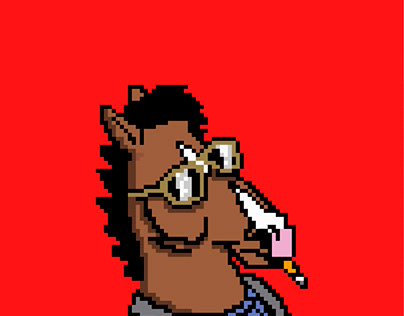 Bojack Horseman Pixel Art