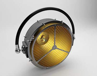 Retro Style Lamp 3D Visualisation
