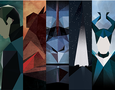 Low low poly movie posters "2014"