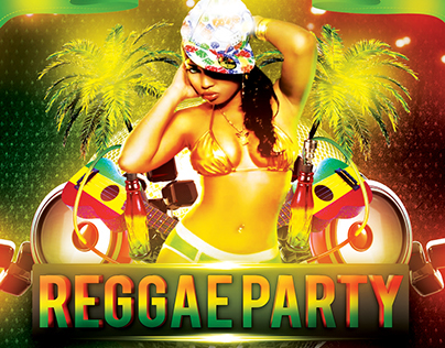 Reggae Party Flyer FREE PSD Template (photoshop)