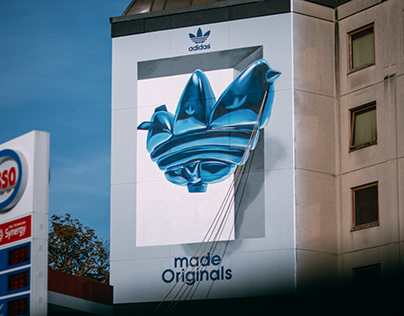 Adidas Made Originals 3D Zeppelin mural