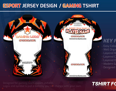 ESPORT Jersey Design Vector / Gaming Tshirt