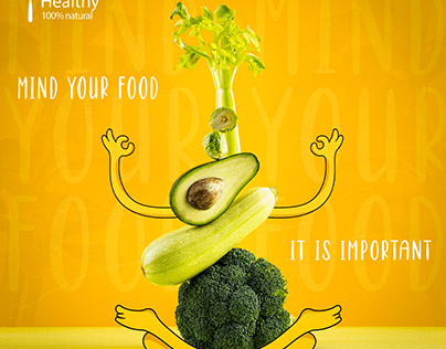 Mind Your Food Concept Banner