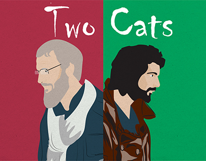 Two Cats Illustration