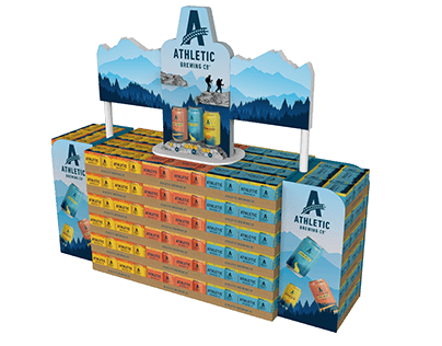 Athletic Brewing Case Topper Display Concepts