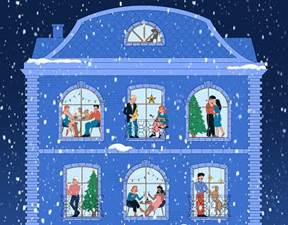 Illustrations for advent calendar