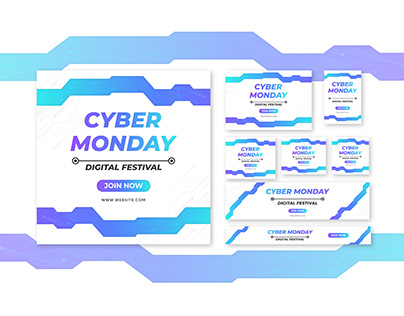 Cyber Monday Banner ads design