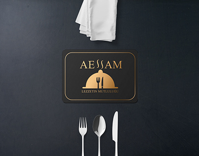 aessam restaurant logo and slogan beand identity