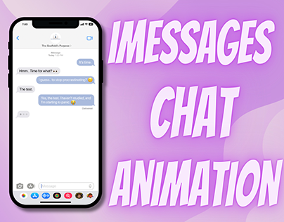 Custom iMessage Phone Text Message Chat Animation