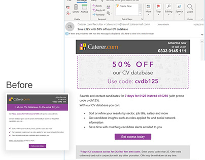 Email campaign redesign