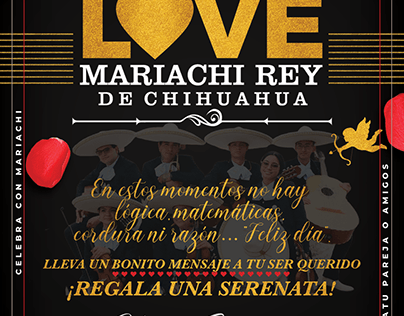 Feliz día del amor y la amistad les desea Mariachi Rey