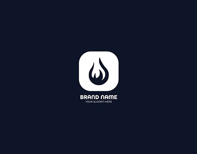 water flame drop concept logo design