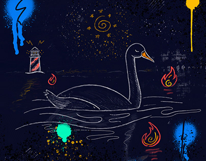 Digital Illustration: Swan Song