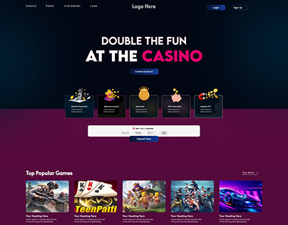 Casino Game Website Design