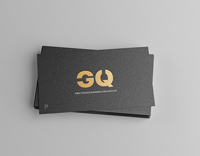 Free Stacked Business Card Mockup
