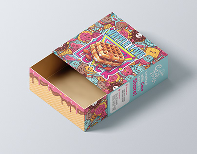 Waffle Box Design for Crazy Dough