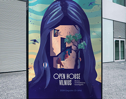 A Poster for a City Festival Contest Open House Vilnius