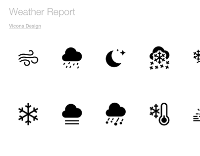Weather Report Icon Set
