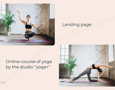 Landing page for online yoga course