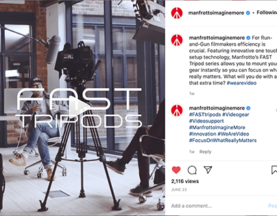 Social Media Posts for Manfrotto