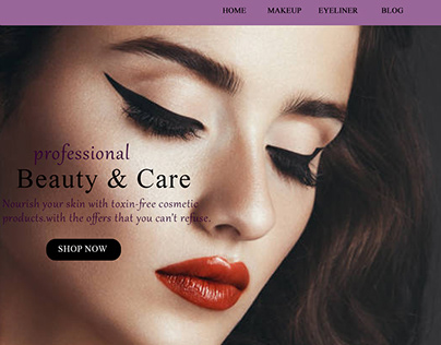 Blackline Eyeliner Website User Interface Design