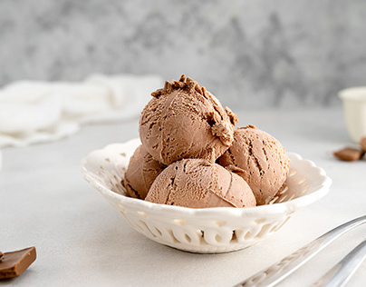 Swedesh Glace, ice cream scoops, food photography