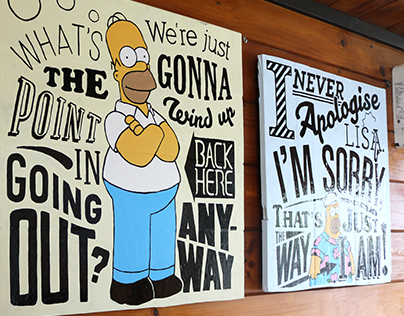 Typographic paintings - Homer quotes